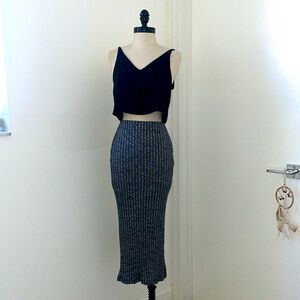 TopShop Midi Double Slit Skirt